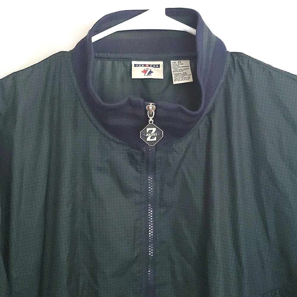 Vintage Jerzees Plaid Quarter Zip Windbreaker - Picture 2 of 6